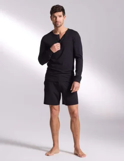 Premium Cotton Modal Long Sleeve Henley Pyjama Top