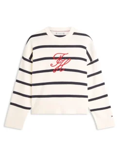 Premium Knit Striped Crew Neck Jumper
