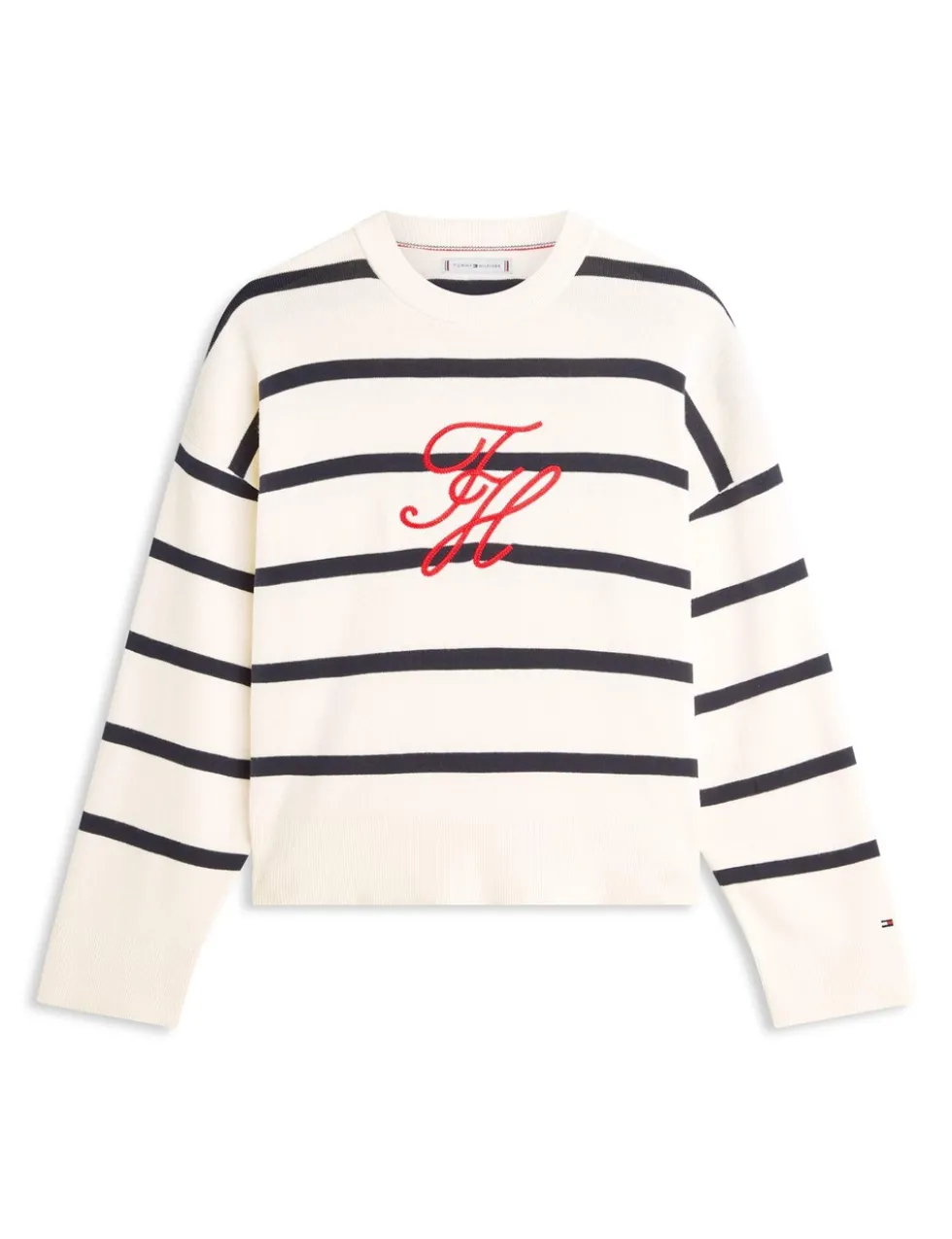 Premium Knit Striped Crew Neck Jumper