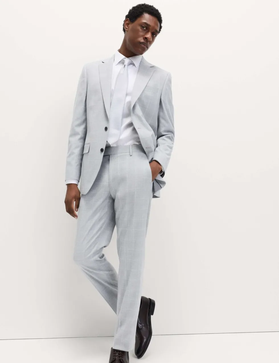 Prince of Wales Check Stretch Suit Trousers