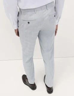 Prince of Wales Check Stretch Suit Trousers