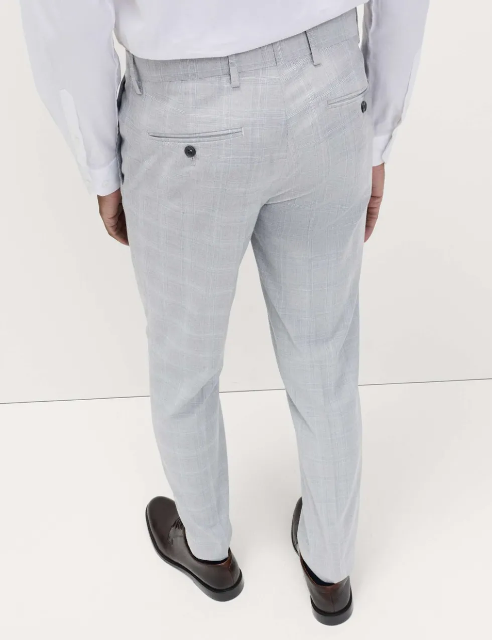 Prince of Wales Check Stretch Suit Trousers