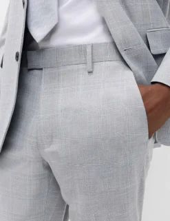 Prince of Wales Check Stretch Suit Trousers