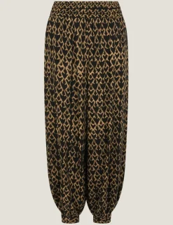 Print Cuffed Beach Trousers