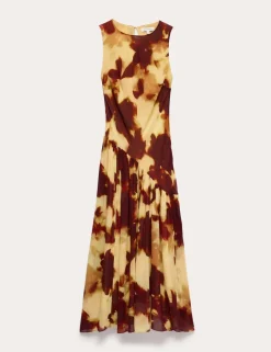 Printed Asymmetric Midaxi Dress