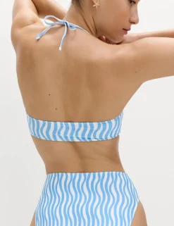 Printed Bandeau Bikini Top