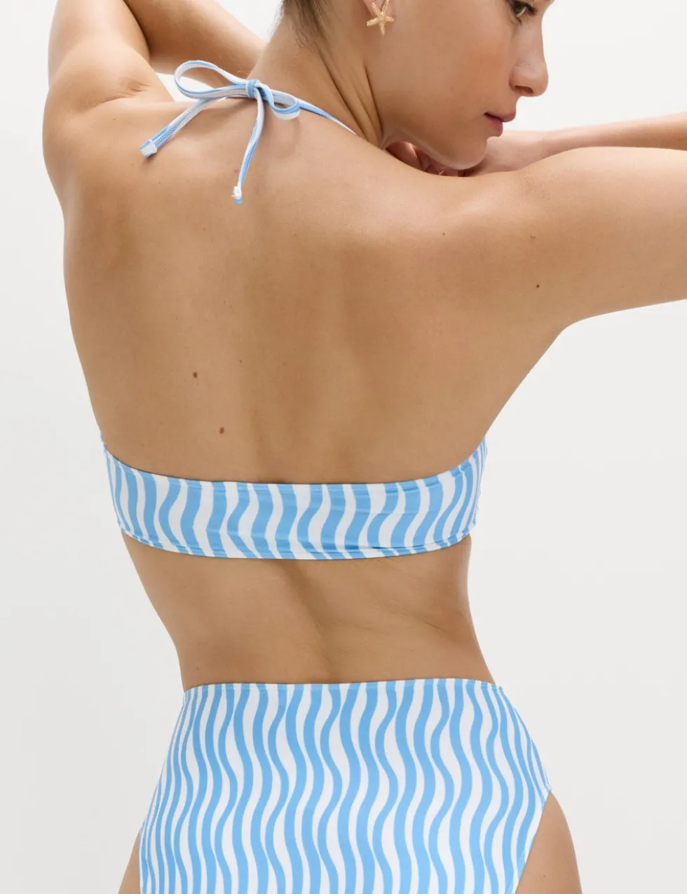 Printed Bandeau Bikini Top