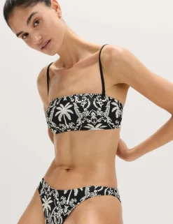 Printed Bandeau Bikini Top