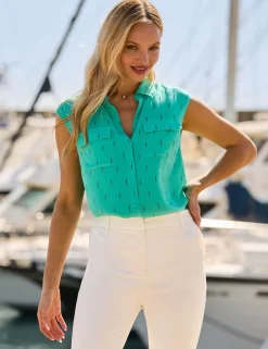 Printed Collared Blouse