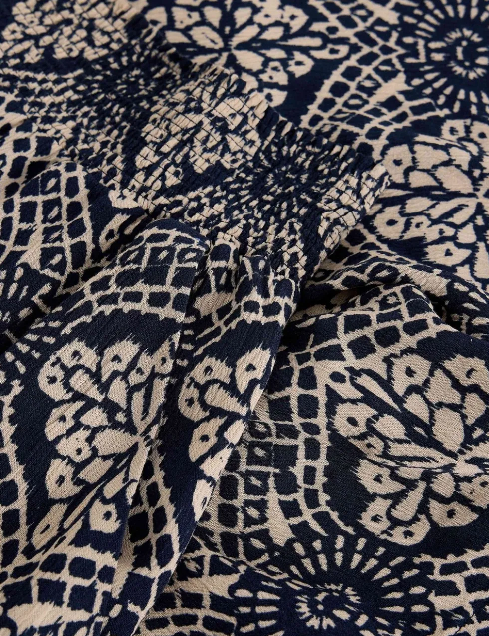 Printed Crinkle Shorts
