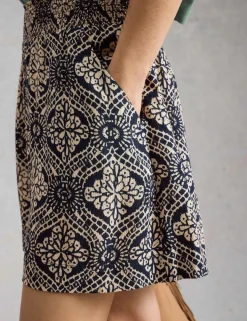 Printed Crinkle Shorts