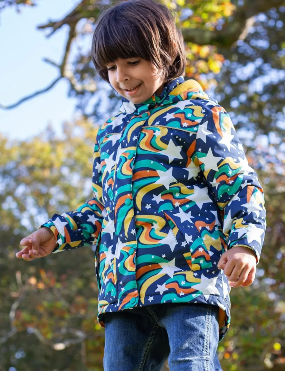 Printed Fleece Lined Raincoat (1-10 Yrs)