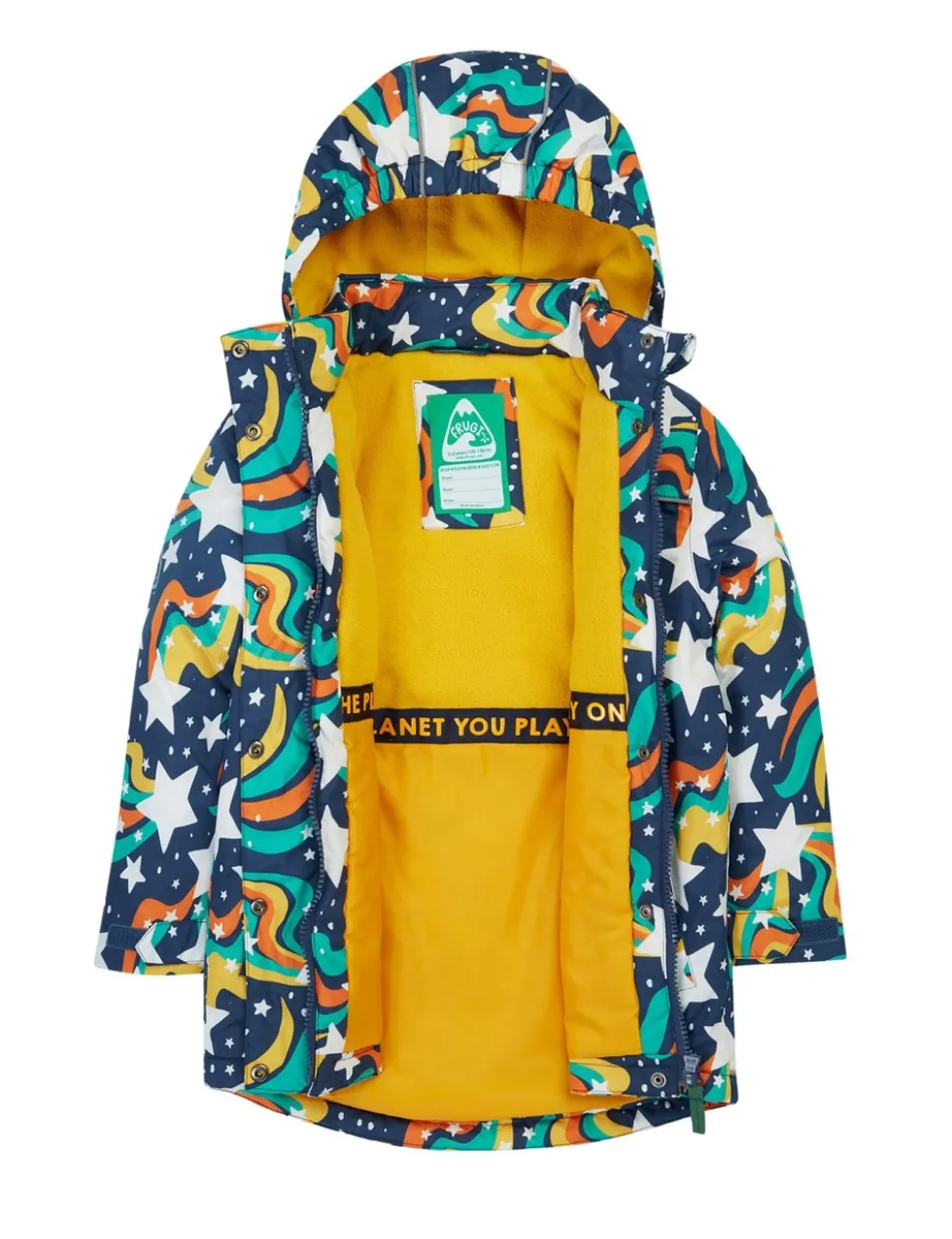 Printed Fleece Lined Raincoat (1-10 Yrs)