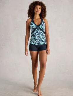Printed Halterneck Tankini Top