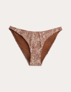 Printed High Leg Bikini Bottoms