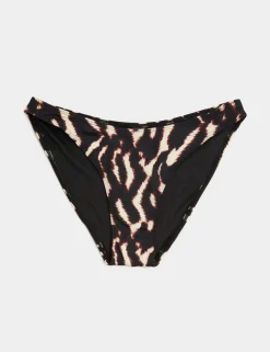 Printed High Leg Bikini Bottoms