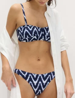 Printed High Leg Bikini Bottoms