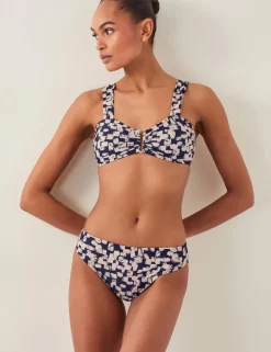Printed High Leg Bikini Bottoms