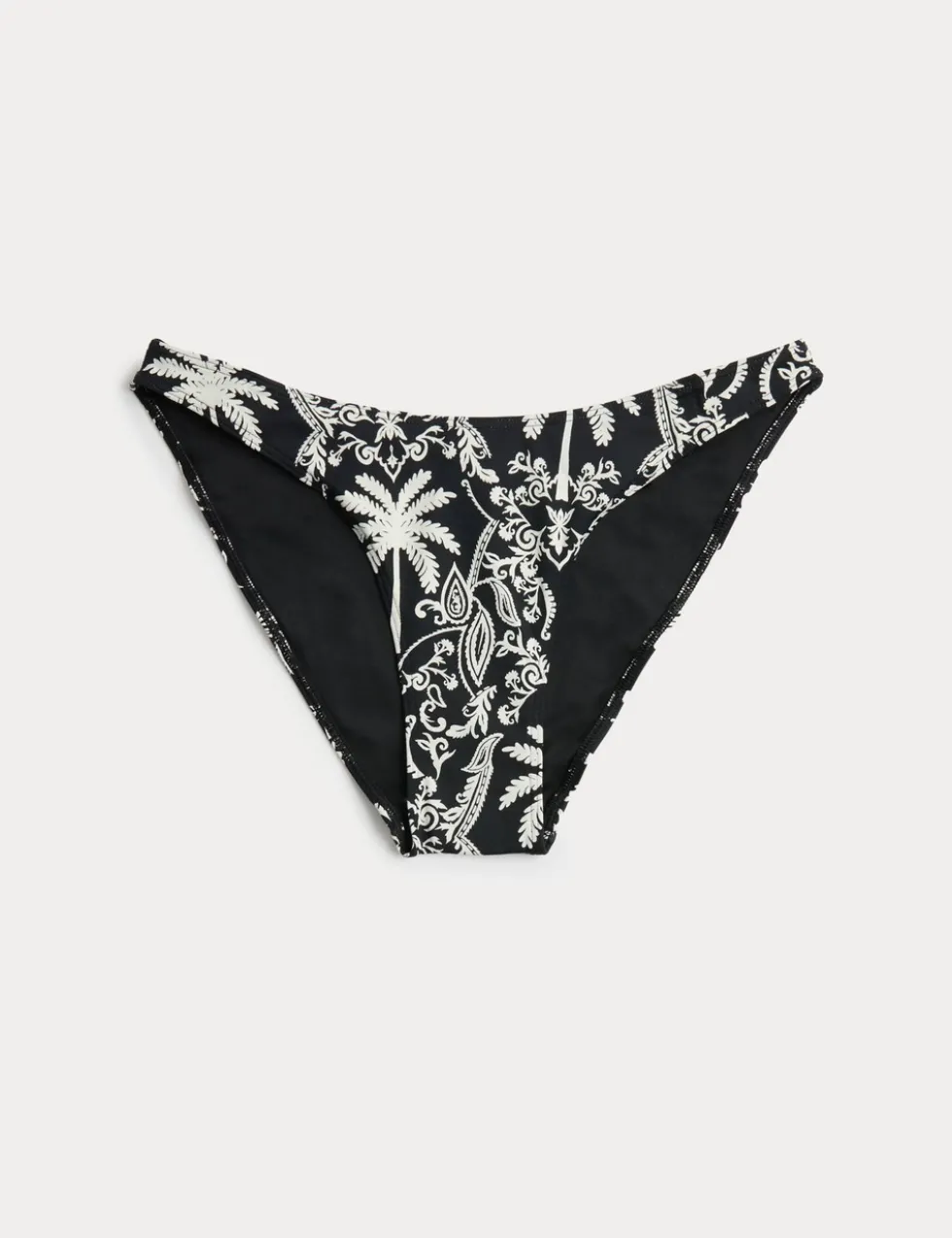 Printed High Leg Bikini Bottoms