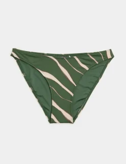 Printed High Leg Bikini Bottoms