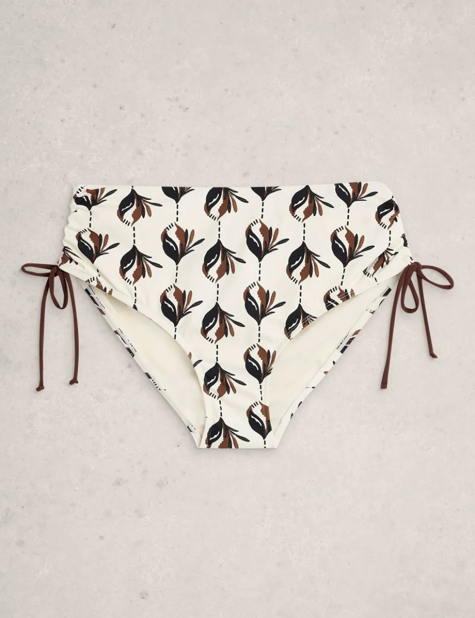 Printed High Waisted Bikini Bottoms
