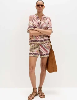 Printed High Waisted Shorts