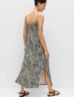 Printed Jersey Midaxi Beach Dress