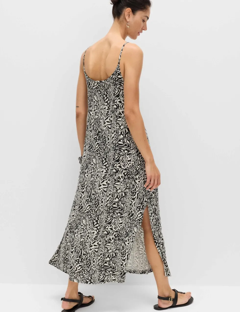 Printed Jersey Midaxi Beach Dress