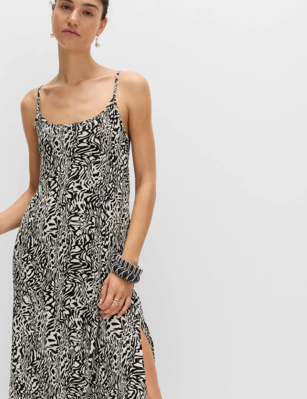 Printed Jersey Midaxi Beach Dress