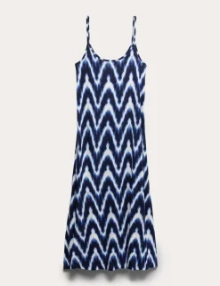 Printed Jersey Midaxi Beach Dress
