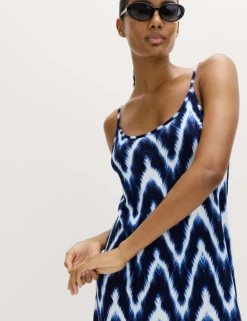 Printed Jersey Midaxi Beach Dress