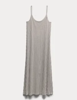 Printed Jersey Midaxi Beach Dress