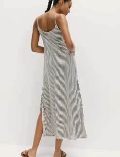 Printed Jersey Midaxi Beach Dress