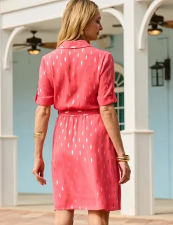 Printed Knee Length Shirt Dress