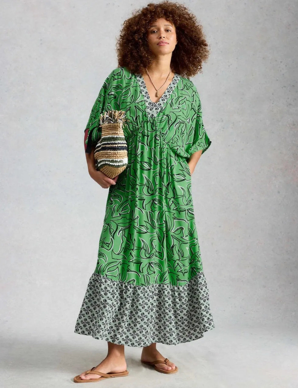 Printed Maxi Beach Dress