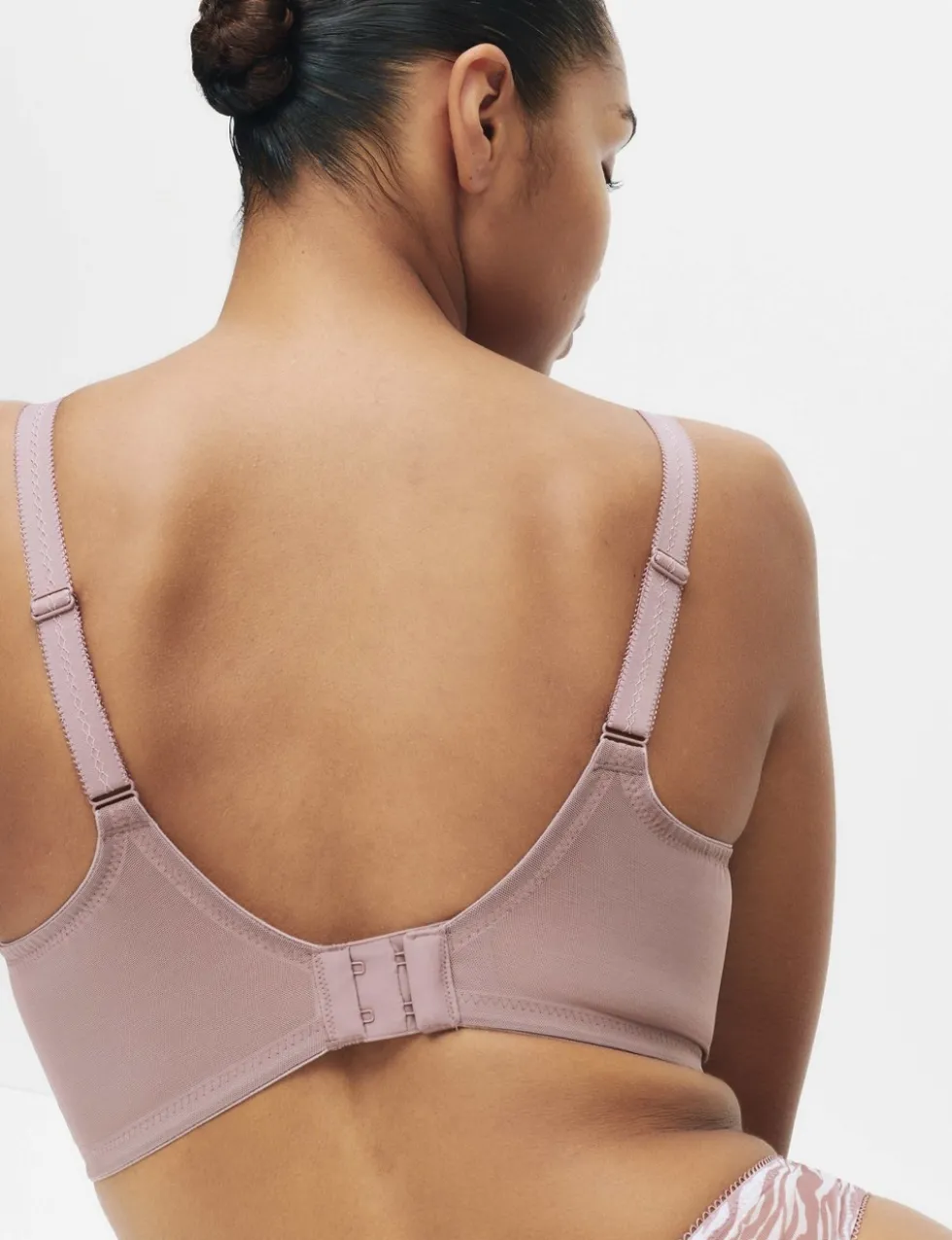Printed Mesh Wired Extra Support Bra (F+)