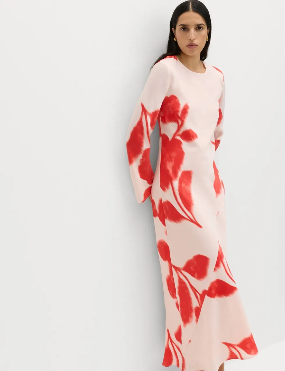 Printed Midaxi Column Dress