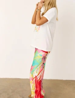 Printed Midaxi Slip Skirt