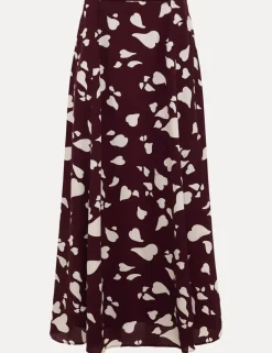 Printed Midi A-Line Skirt