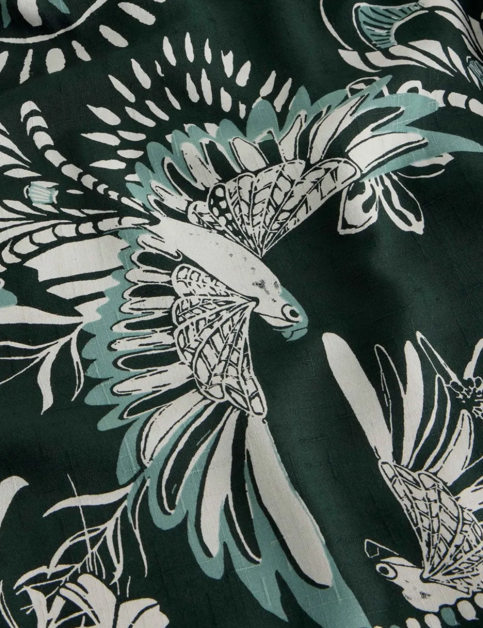 Printed Midi A-Line Skirt