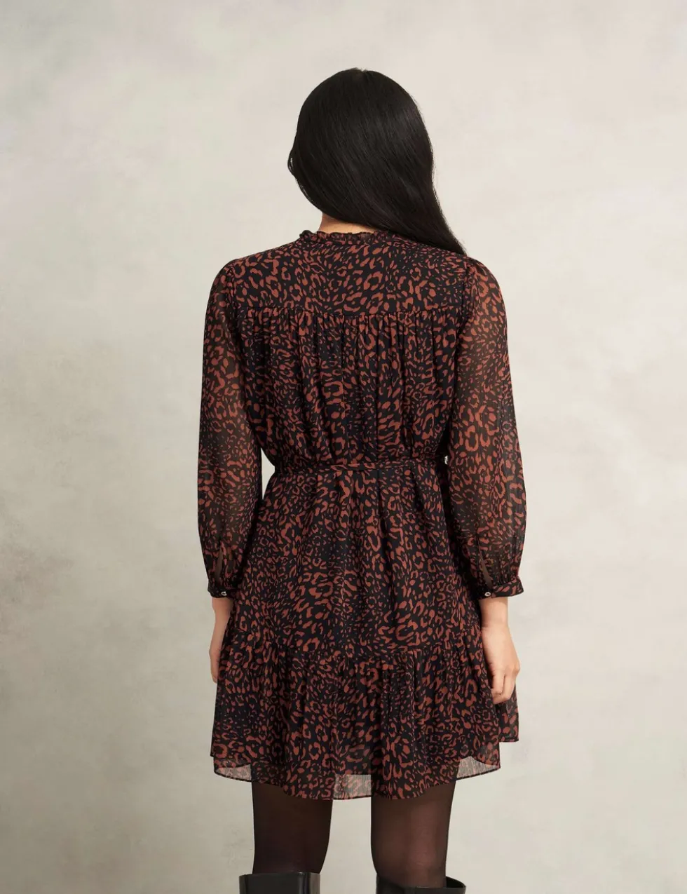 Printed Mini Waisted Dress