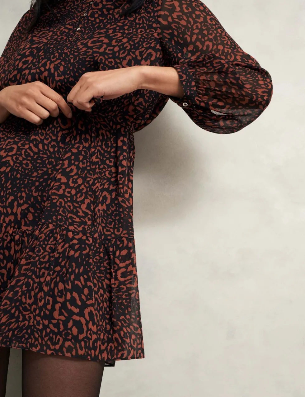 Printed Mini Waisted Dress