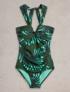 Printed Padded Bandeau Swimsuit