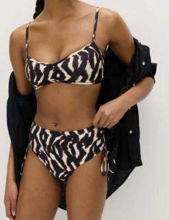 Printed Plunge Bikini Top