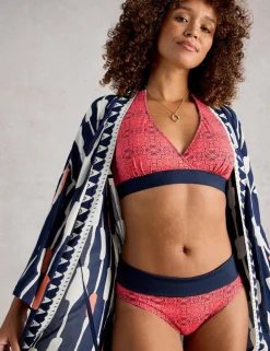 Printed Reversible Roll Top Bikini Bottoms