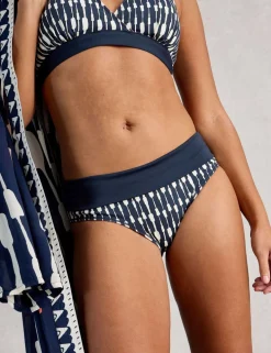 Printed Reversible Roll Top Bikini Bottoms