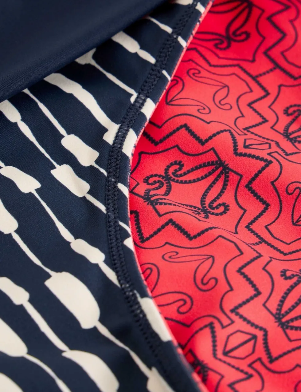 Printed Reversible Roll Top Bikini Bottoms