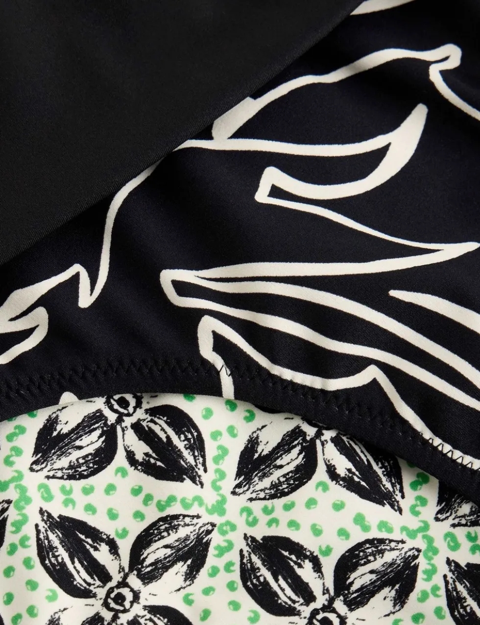 Printed Reversible Roll Top Bikini Bottoms