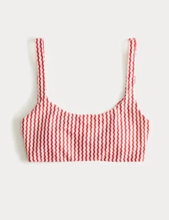 Printed Scoop Neck Bikini Top