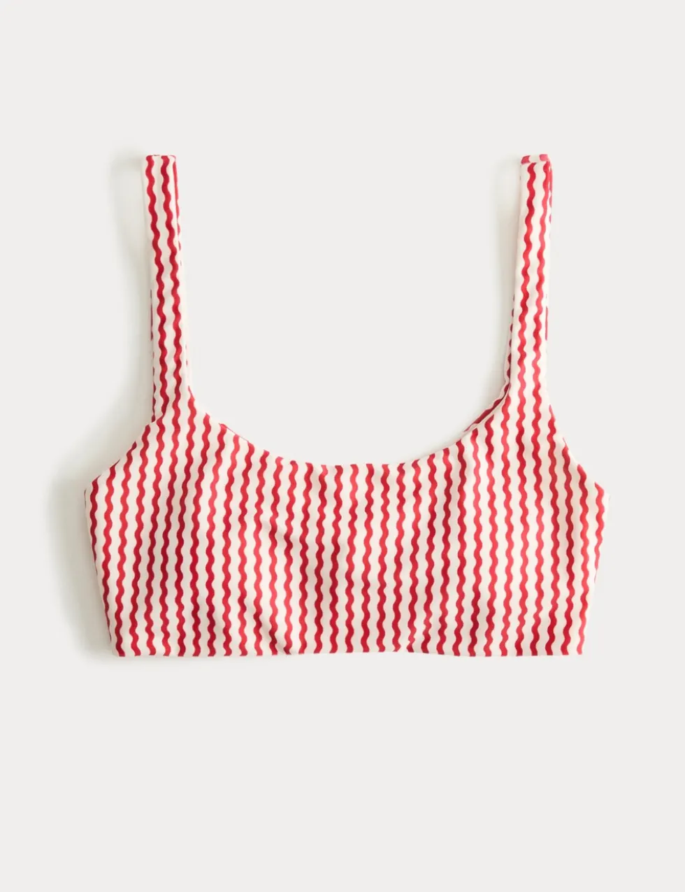 Printed Scoop Neck Bikini Top